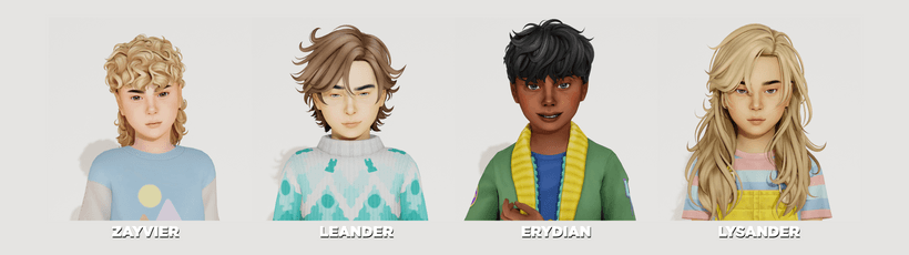 Галерея мода Сет детский причесок Child Hair Conversions Pt.10 #1
